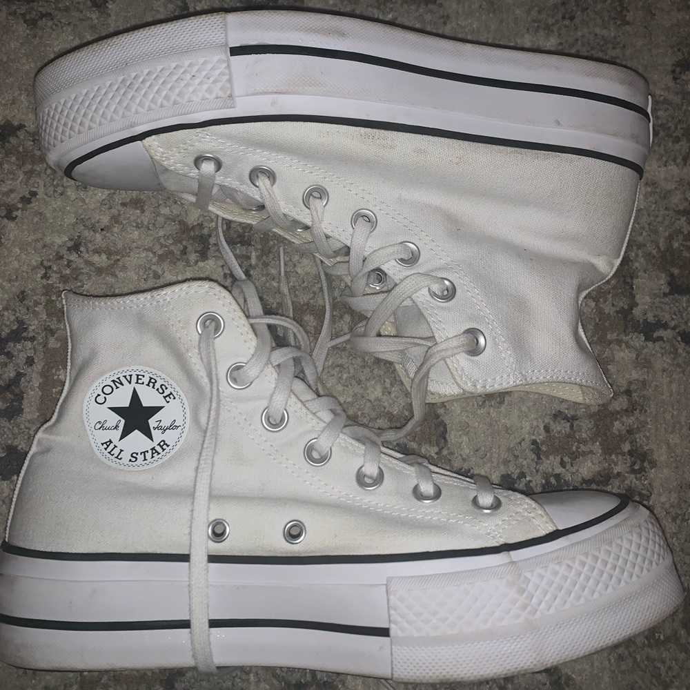 white platform converse size 8